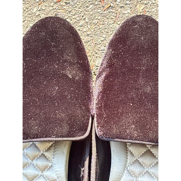 Birdies The Starling Velvet Flats Womens Black Slip On Quilted Footbed FLAW - Picture 7 of 11